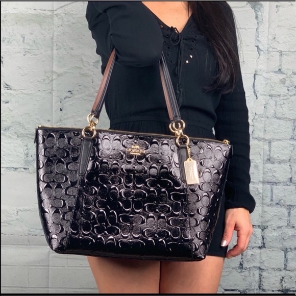 Nwt Coach Signature Patent  Ava Tote - Picture 2 of 8